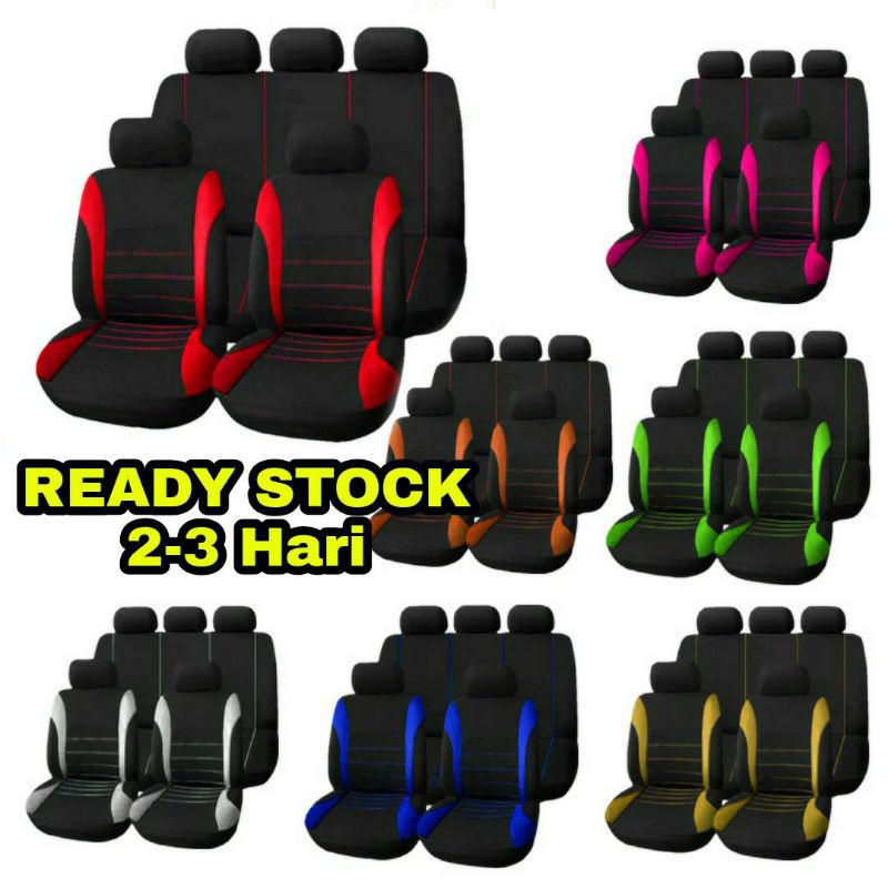 9pcs Car Seat Cover - Satria/Kenari/Kembara/Wira / Saga old/Saga VVT ...