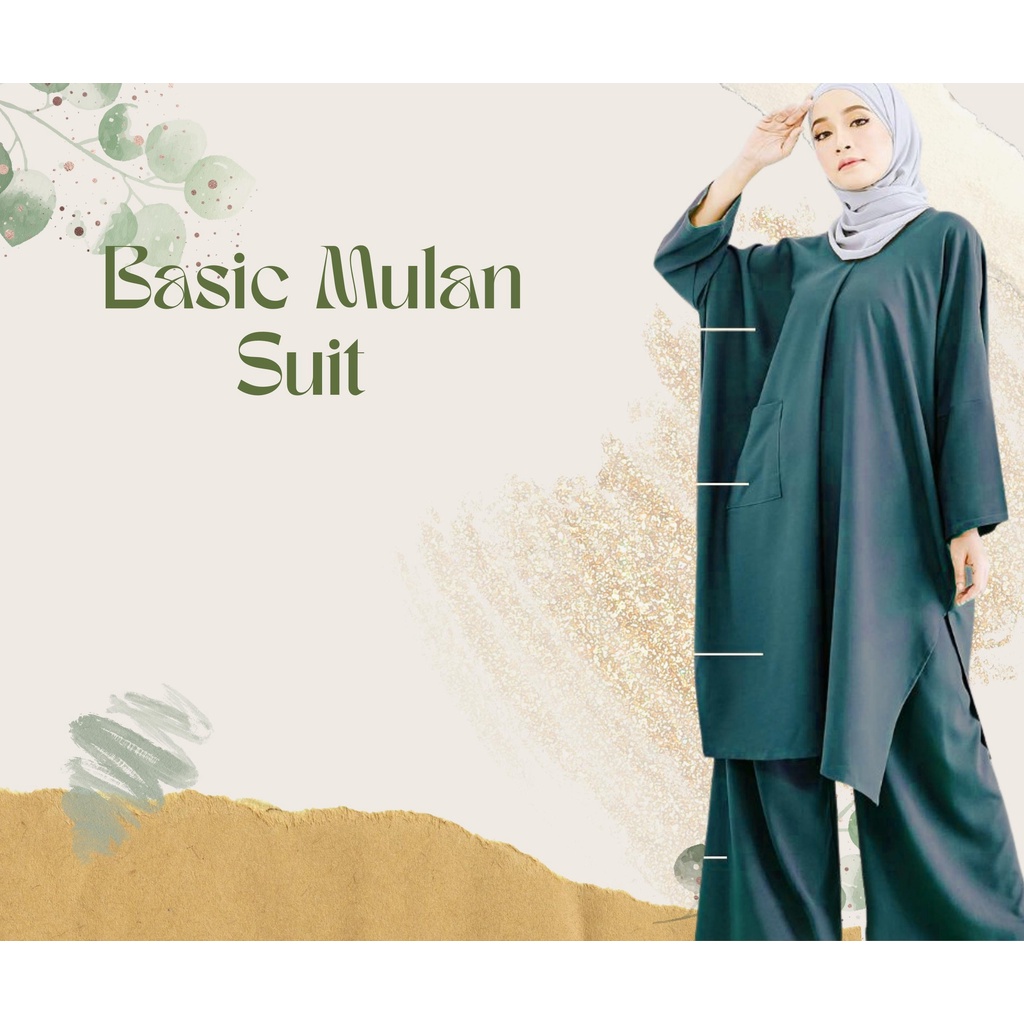 Mulan Basic Viral Inspire By Mulan Viral Ready Stock Muslimah Suit Raya Dress 2022 Shopee 8022