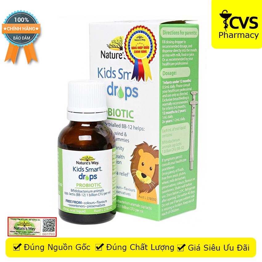 Nature's Way Kids Smart Drop Probiotic Syrup - Bottle 20ml Healthy ...