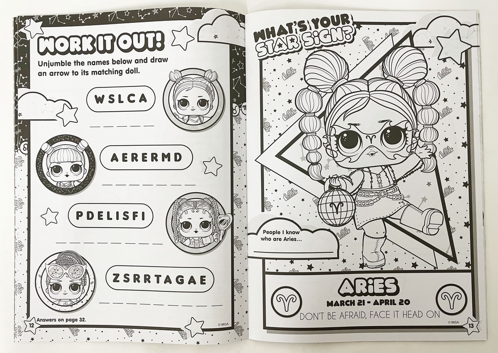 Lol Surprise Colouring Book What's Your Star Sign For Kids To Color