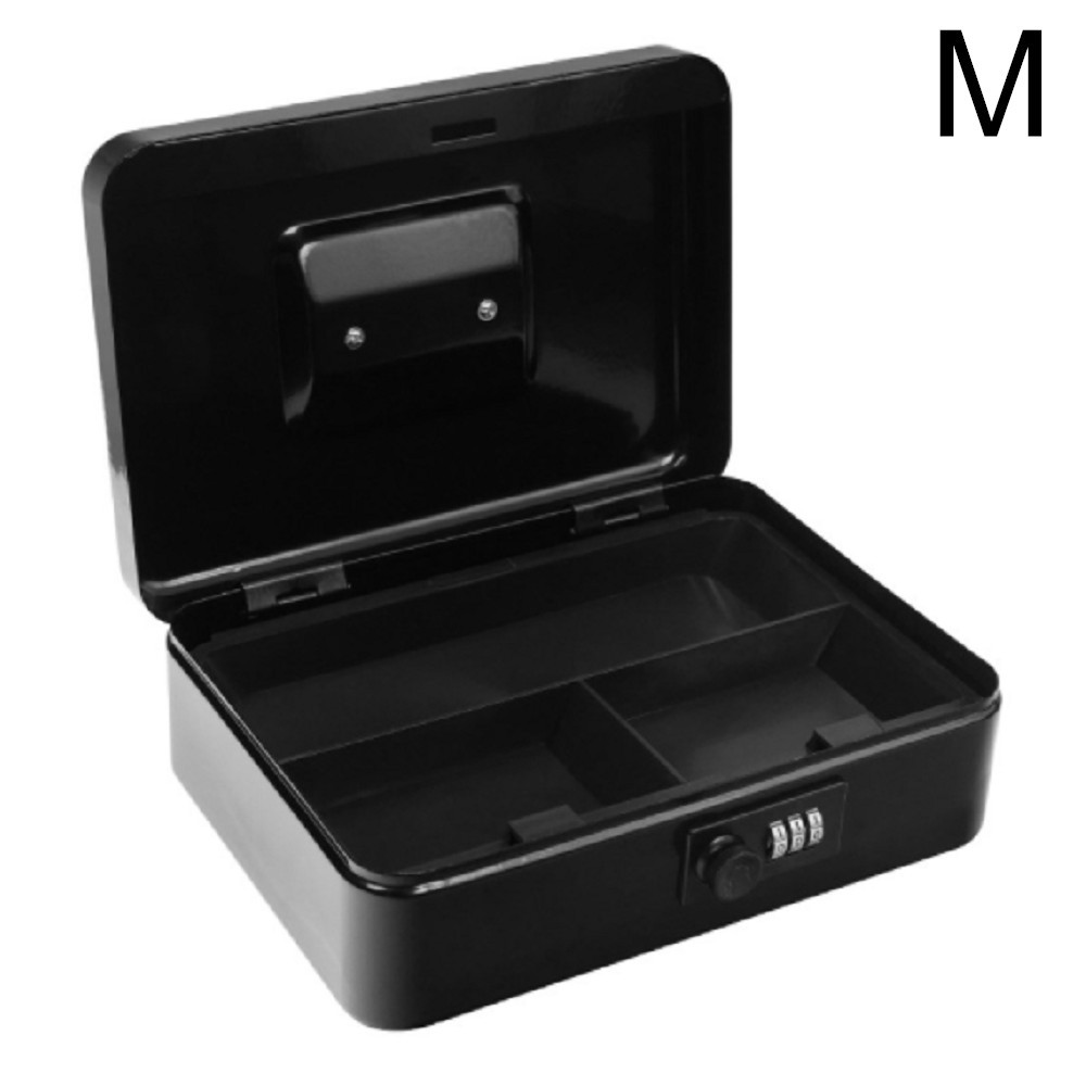 TRENY money saving box metal cash safe box with combination lock Cold