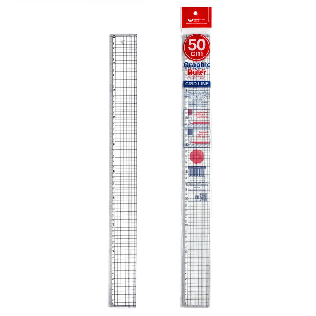 HippoArt]Unicorn Graphic Ruler Grid Line (50cm) UGR-505/Graphic Ruler  (50cm) UGR-150