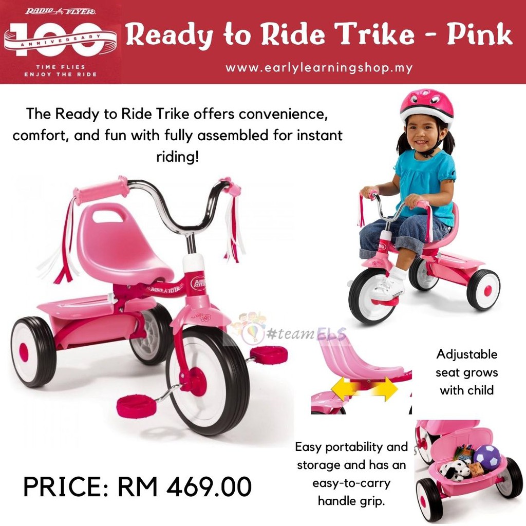 Radio flyer fold discount 2 go trike pink