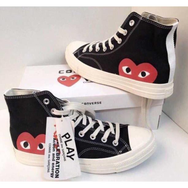 Convese Shoes With Heart Pattern 1: 1 | Shopee Malaysia