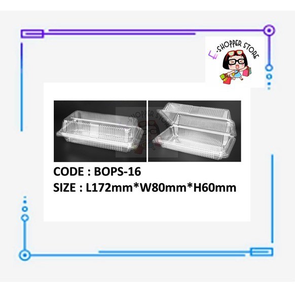 BOPS 16 Rectangle Case With Cover ±100pcs | Shopee Malaysia