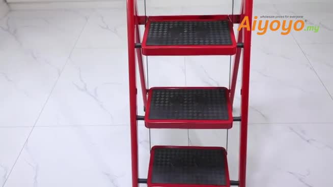Heavy Duty Foldable Ladder Tangga Lipat Lightweight Multipurpose Folding Ladder 3 Step 4 Step 5 Step 6 Step Aluminium St