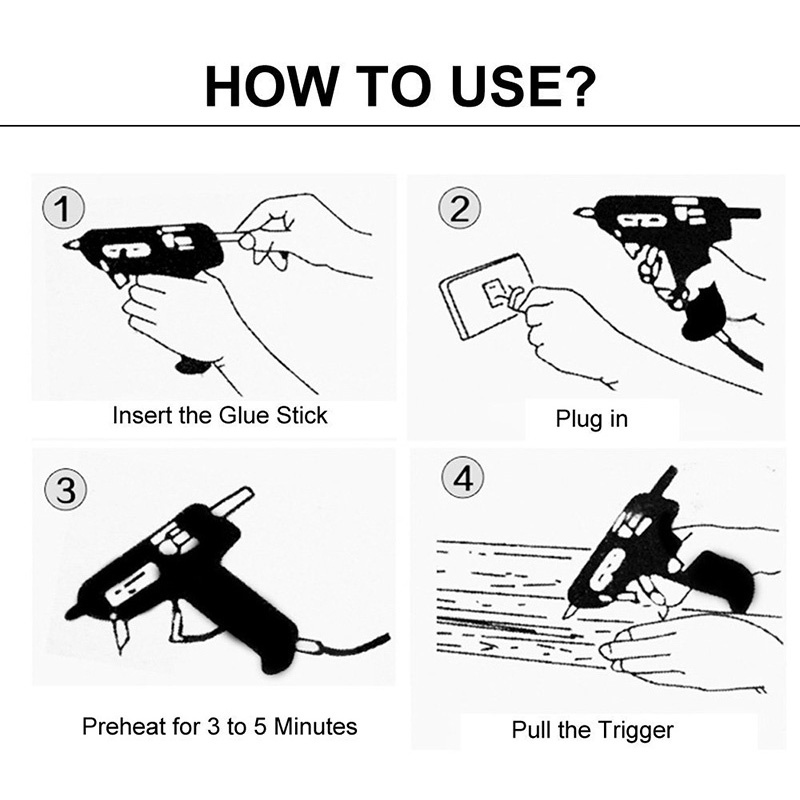 Hot Glue Gun Pistol Gam W Electric Hot Melt Glue Gun Hot Glue Stick