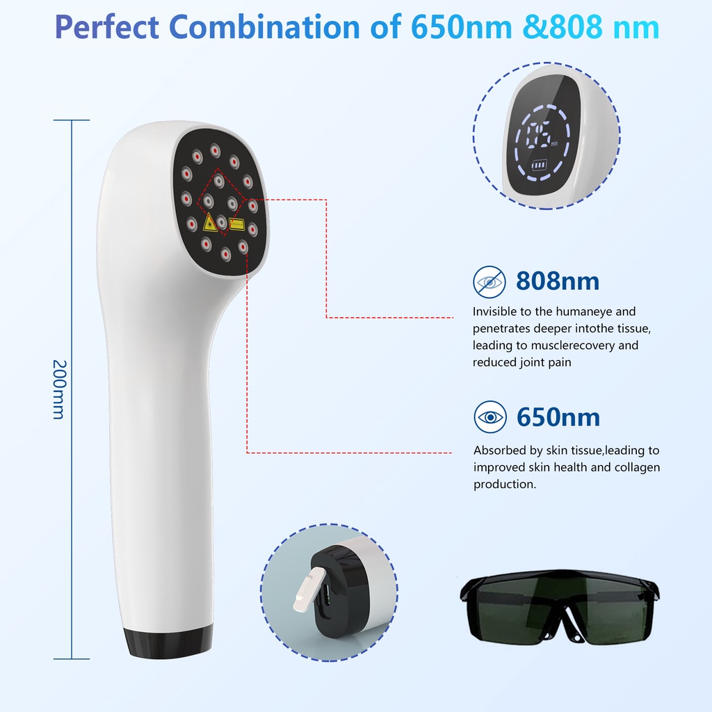 KTS LLLT Laser Therapy Instrument Handheld Physiotherapy Instrument ...