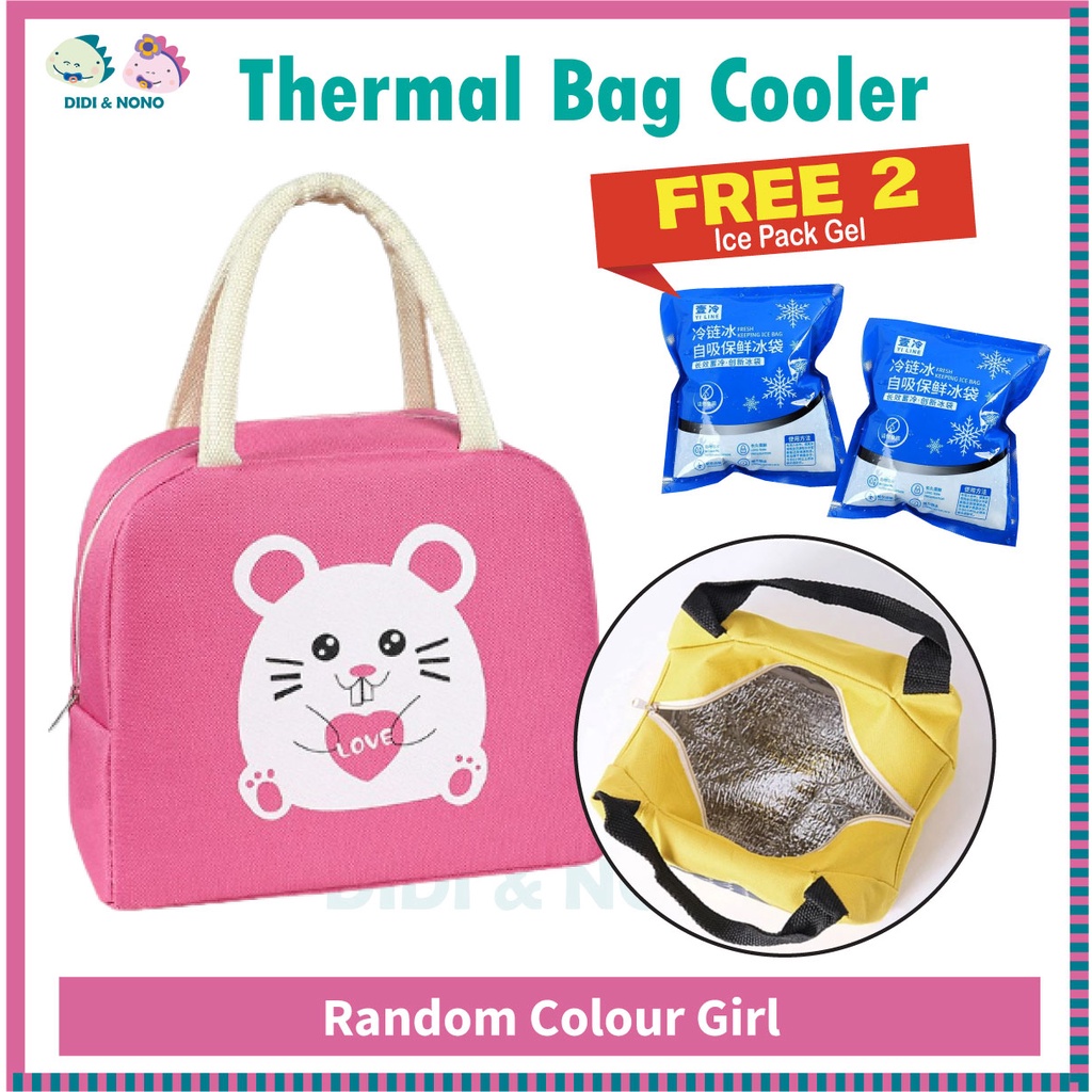 Portable Cartoon Insulated Thermal Cooler Lunch Box Cooler Bag Beg