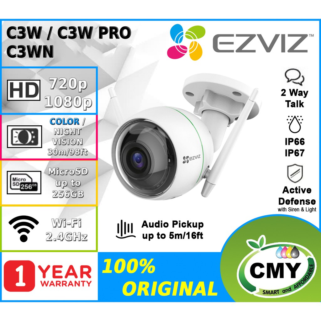 Ezviz C3W C3WN C3W PRO IP66 IP67 Outdoor 1080P Full HD Sound & Light ...