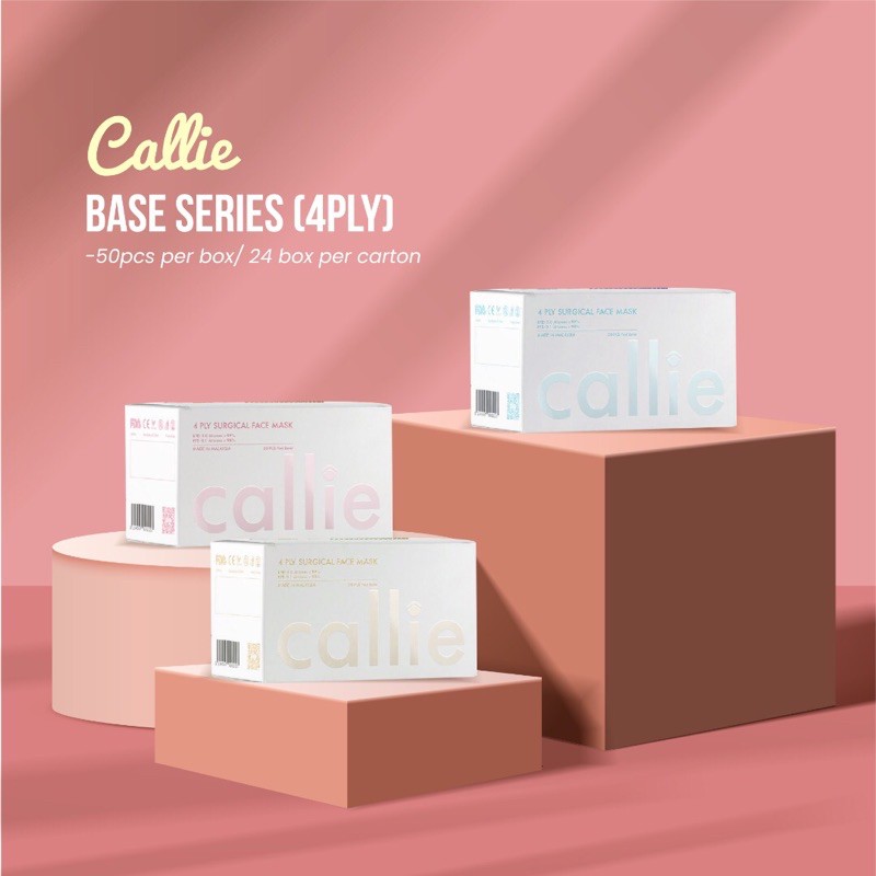 Callie 4 Ply Surgical Disposable Adult Face Mask 50 Pcs | Shopee Malaysia
