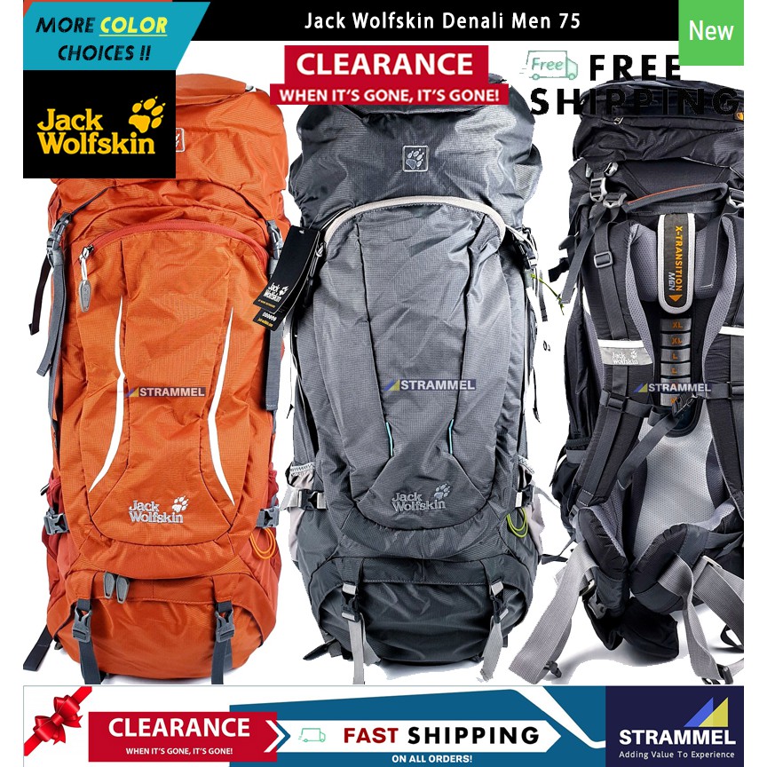 [100% ɑuthentic] Jack Wolfskin Denali Men 75 Backpack Bag For Hiking ...