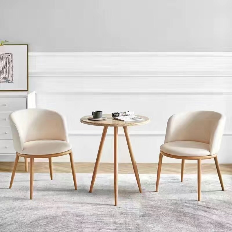 Nordic dining table and chair combination imitation solid wood modern ...