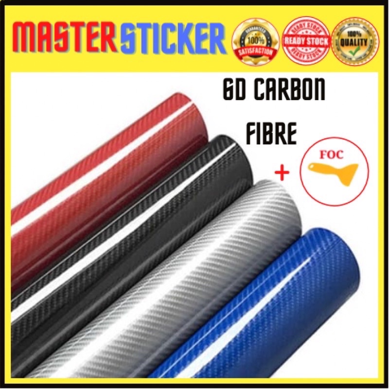 Car Vehicle 1 Full Roll 6D Carbon Fiber Vinyl Wrap Film Car Sticker ⚡ ...