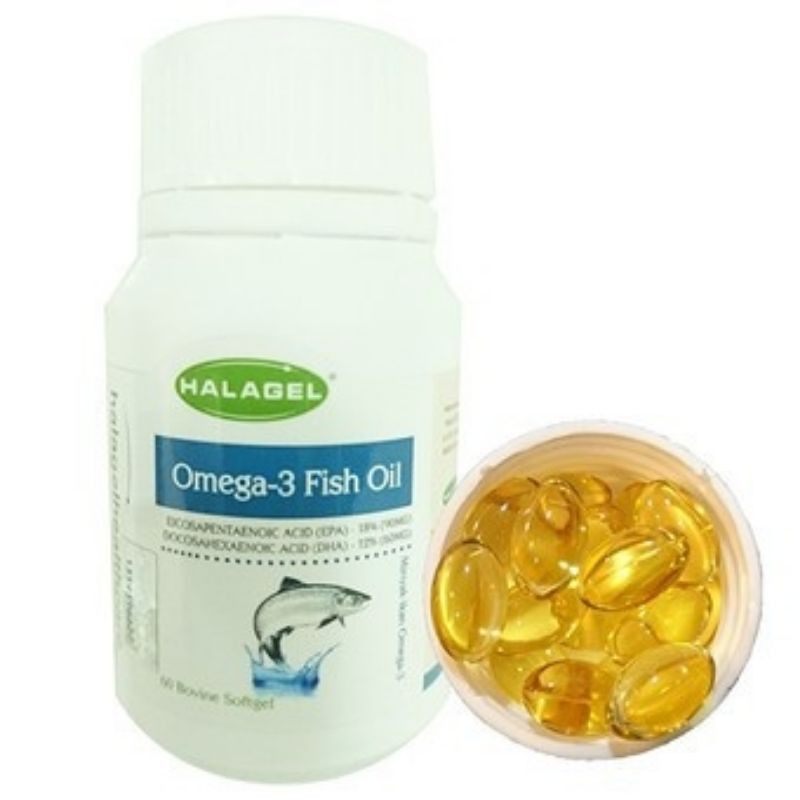 omega 3 fish oil softgel halagel (expire bulan oktober 2024) 60 bovine