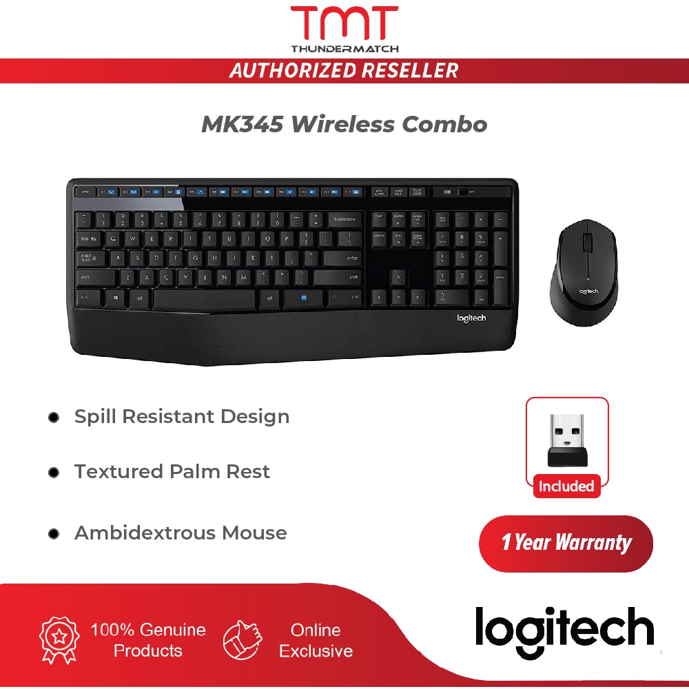 Logitech MK345 Wireless Keyboard & Mouse Combo | Shopee Malaysia
