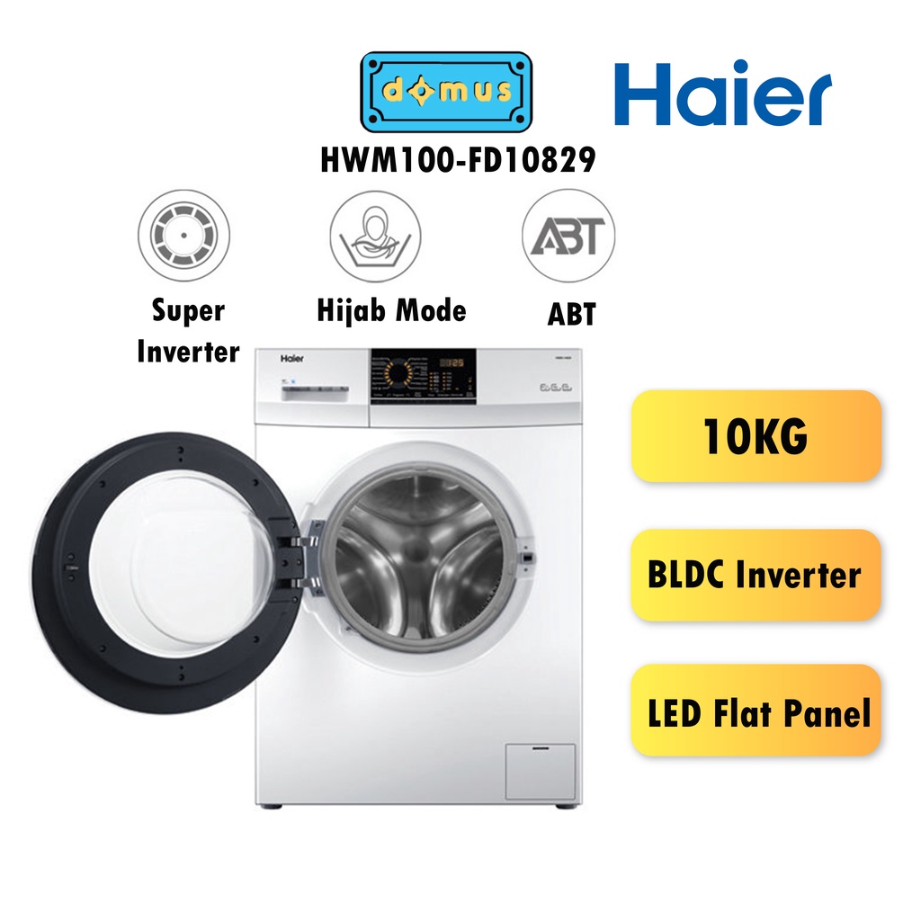 Haier Front Load Washing Machine (10kg) Inverter Series HWM100FD10829