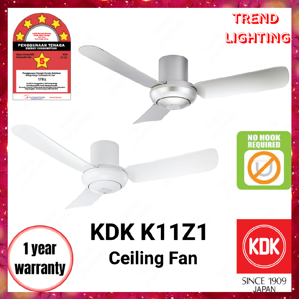 KDK K11Z1 44" Remote Control Ceiling Fan Baby Ceiling Fan 44" Inches