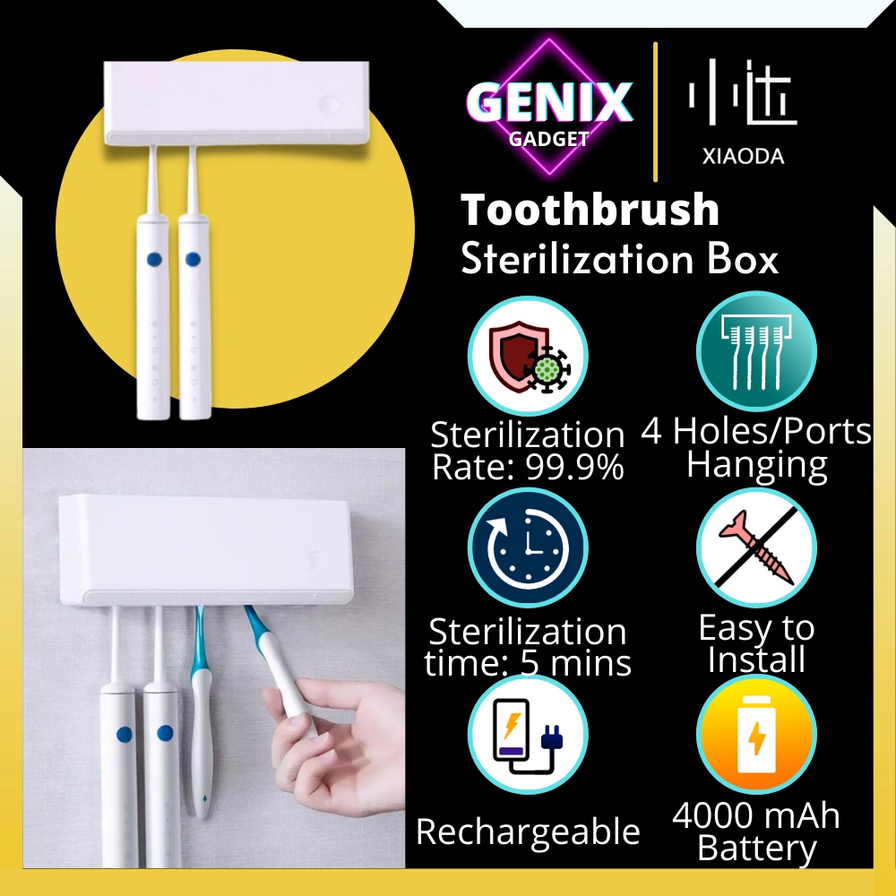 Xiaoda Toothbrush Sterilizer UV Sterilization Kill Germs Toothbrush