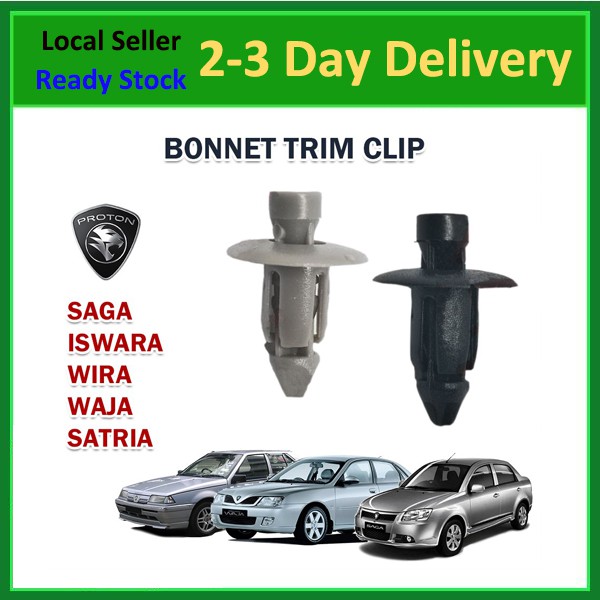 TRIM CLIP (1PC)(BLACK/GREY)PROTON SAGA,ISWARA,WIRA,WAJA,SATRIA