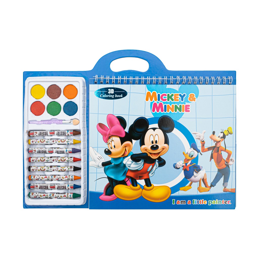 Children Colouring Book Set 3D Coloring Book For Kids Crayon Watercolor