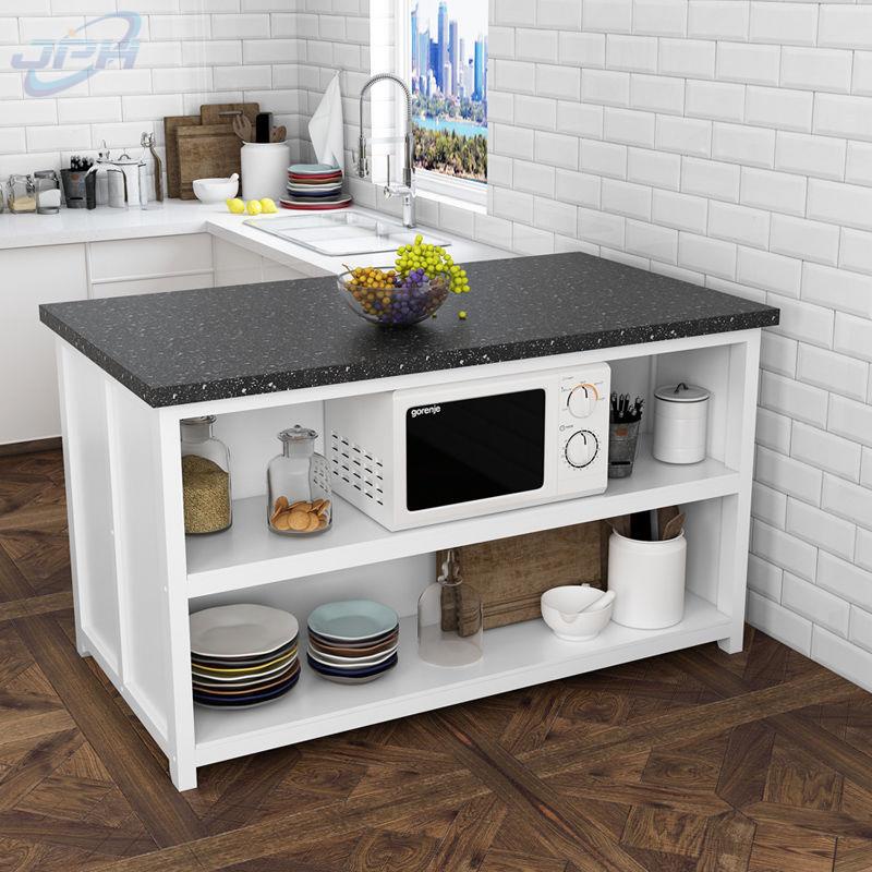 Marble practical kitchen bar counter, open cabinet, island counter ...