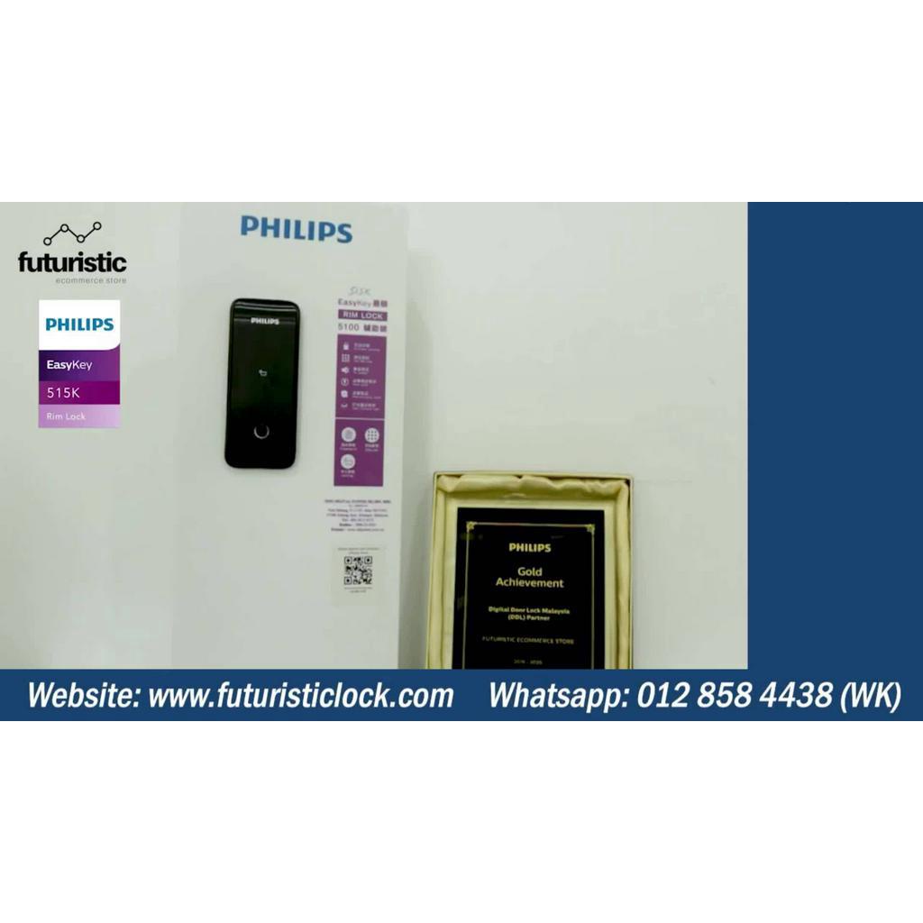 Philips Digital Lock Easy Key 5100 Series Rim Lock 515K (Grill Door ...