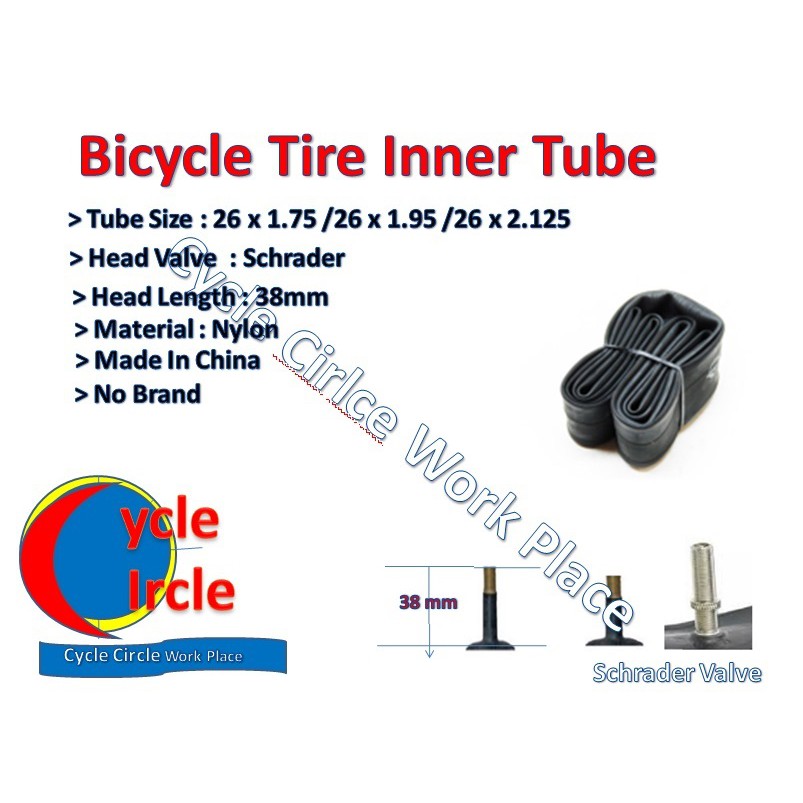 Bicycle tube sizes discount 26 x 1.95