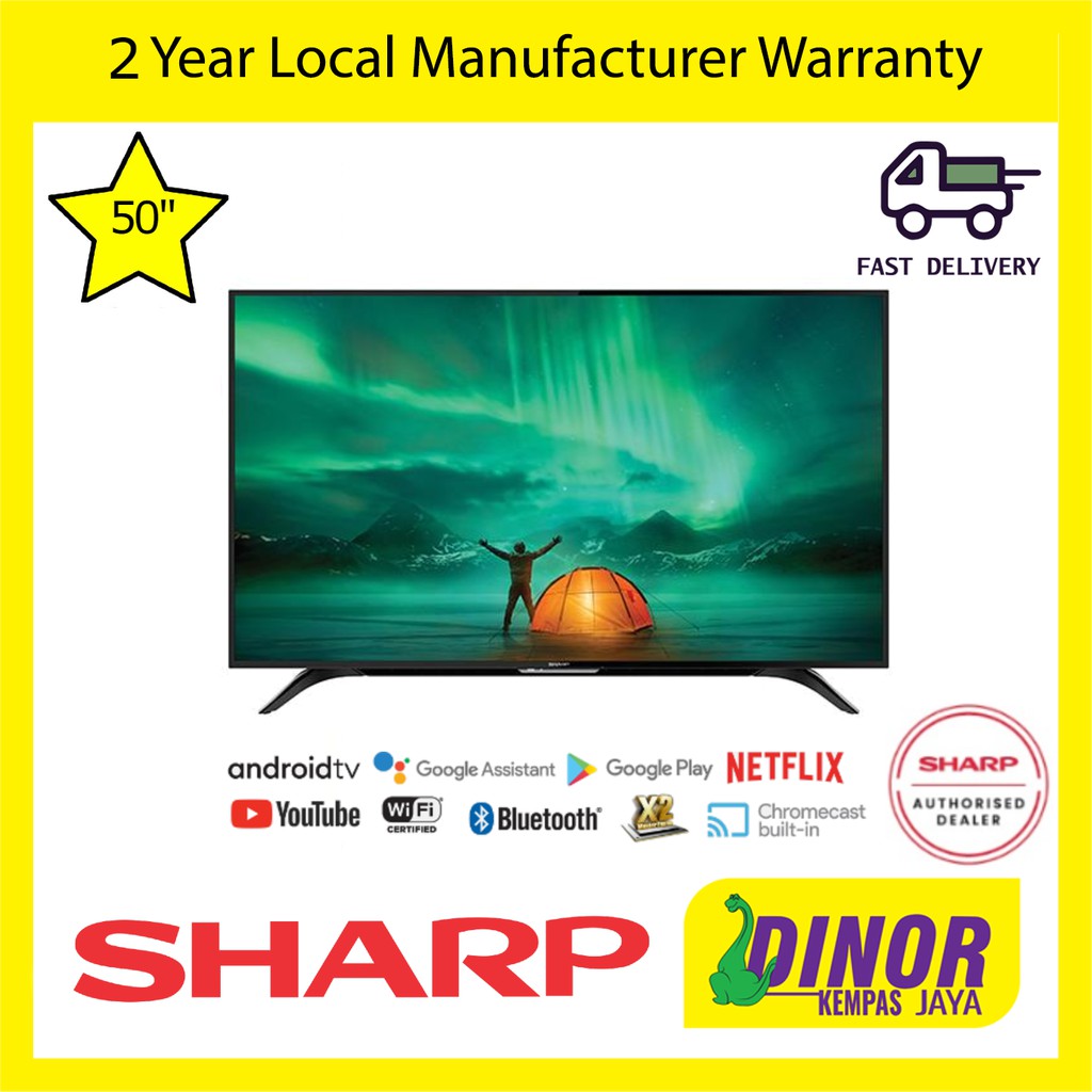 Sharp 50 inch FULL HD Android SMART LED TV 2TC50BG1X Shopee Malaysia