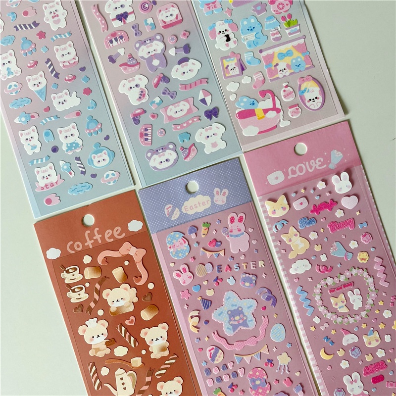 Steve Cute Ribbon Small Pattern Sticker Practical Animal Toploader Deco ...