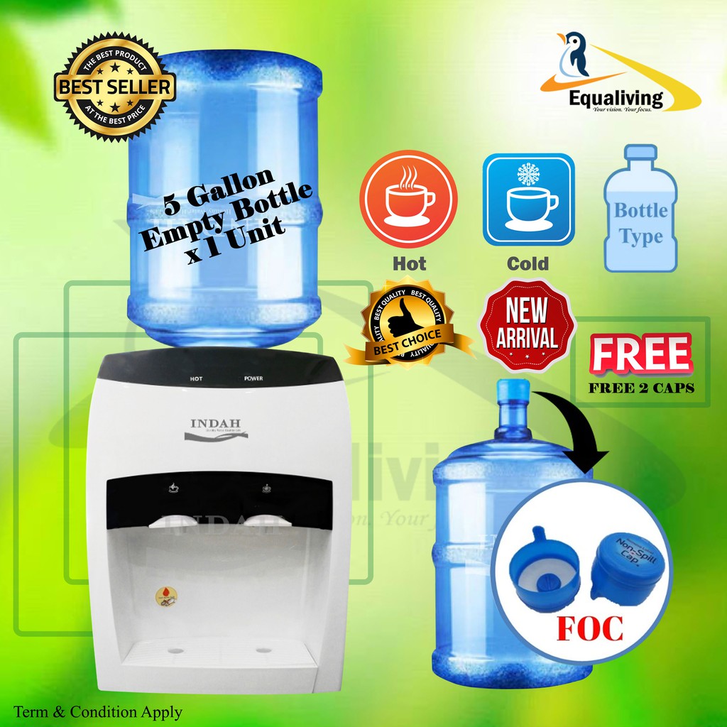 INDAH Water Dispenser Bottle Type Hot & Cold Water Dispenser Model ...