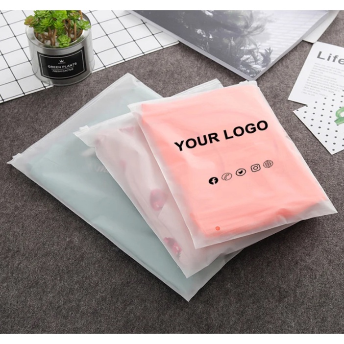 Zipper bag Frosted clothes packaging bag Zip Lock Plastic Bag Packing