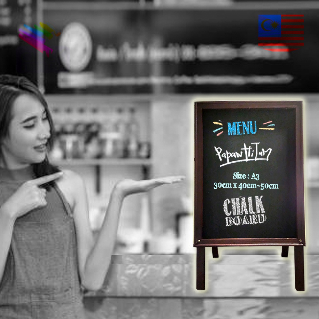 A3 (30cm*40cm~50cm) Vintage MENU CHALKBOARD Rough Kasar Blackboard ...