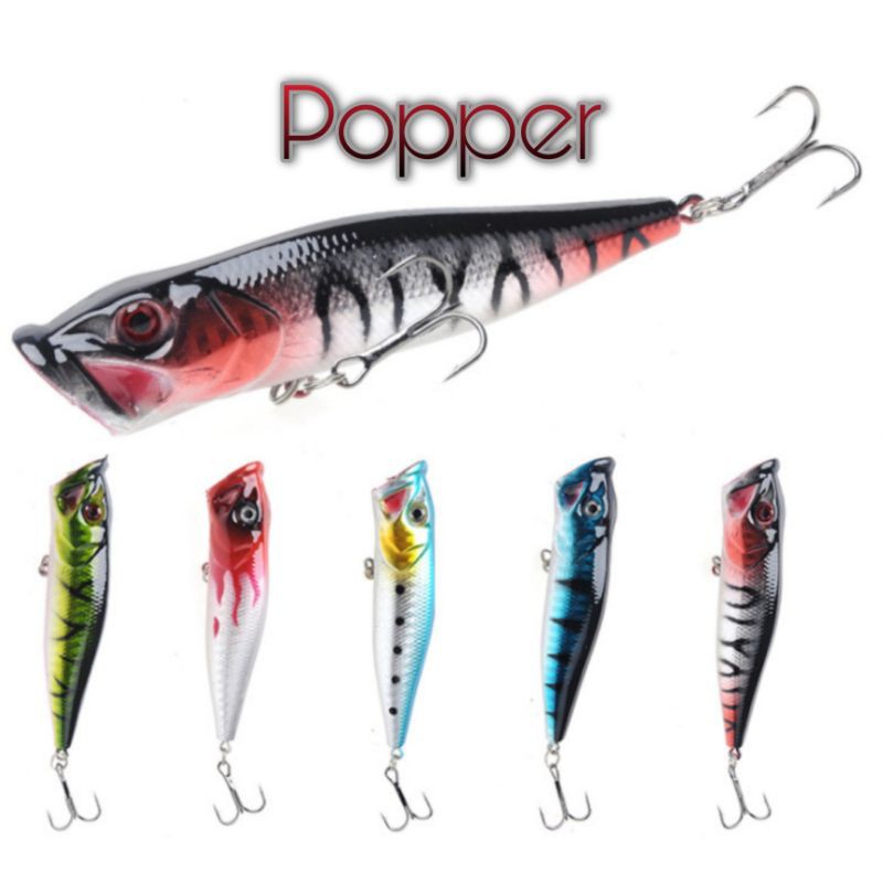 Fish On 🔥 Popper Mini Lure 11.5g 9cm Popper Bait Popper Lure Set Gewang  Popper Umpan Popper Umpan Casting