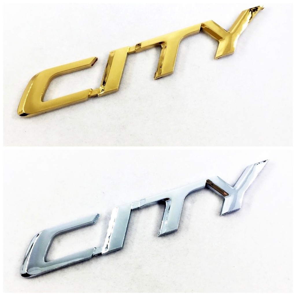 HONDA CITY GOLD EMBLEM CITY GM6 GOLD EMBLEM CITY GM6 CHROME EMBLEM ...