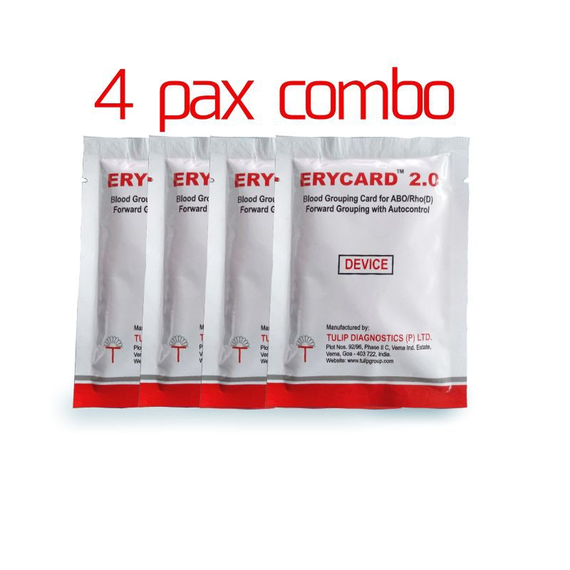 Family Pack Erycard 2.0 (eldoncard alter.) Home ABO RH Blood Typing
