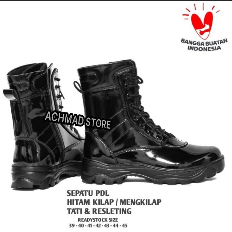 Gt Shoes PDL TNI POLRI Shoes PDL SECURITY Ration SECURITY Guard Leather ...