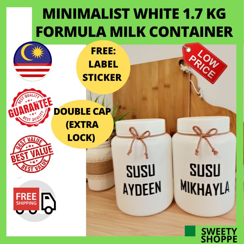 SWEETY Minimalist Powder Milk Container~ Formula Milk Container Bekas ...