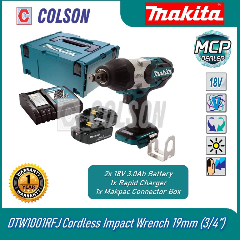 Makita discount dtw1001rtj 18v