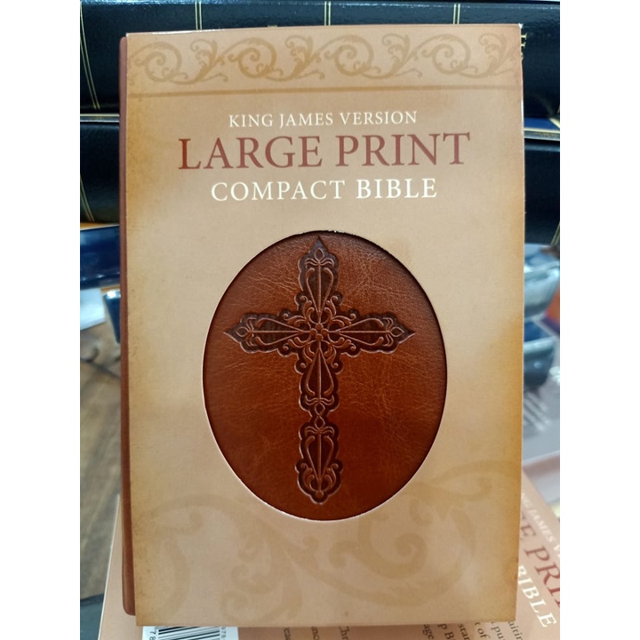King James Version Bible ( KJV Compact Size Large Print ) Cross Design ...