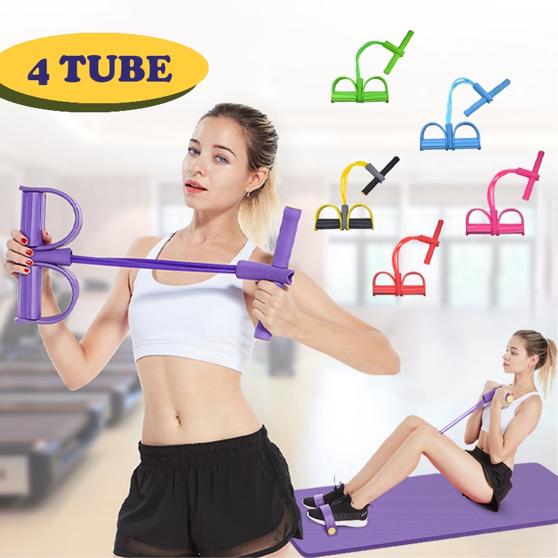 WARBASE Yoga 4 tube Pedal Pull Rope Multifunction Elastic