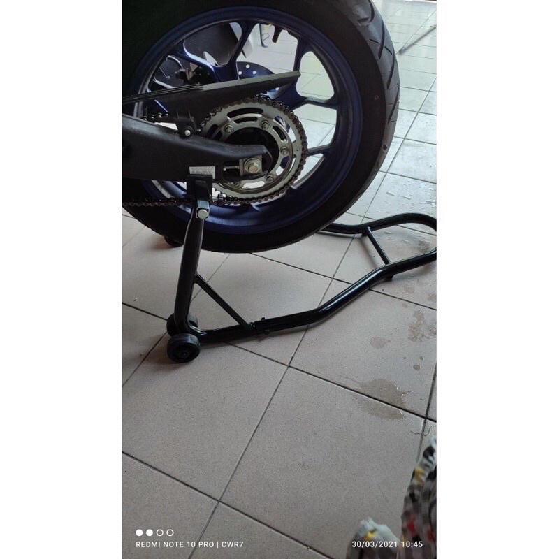 Paddock Stand Heavy Duty Superbike Rear Stopper Stand Paddock Bobbin U