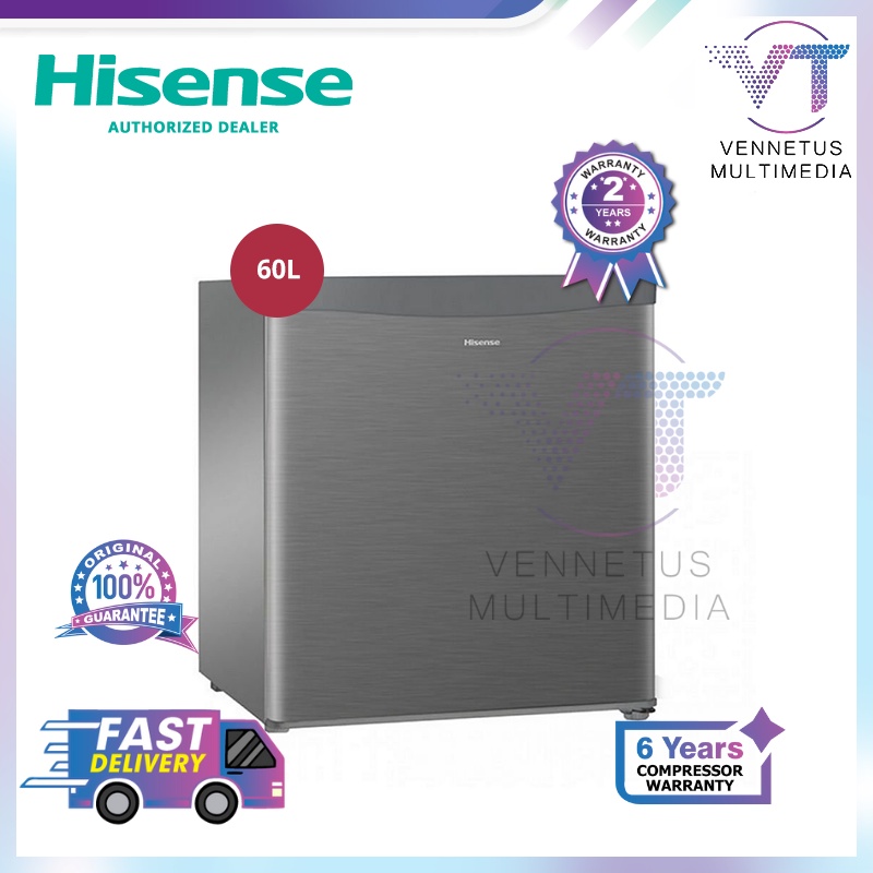 Hisense RR60D4AGN 60L Single Door Fridge Refrigerator Mini Bar Shopee