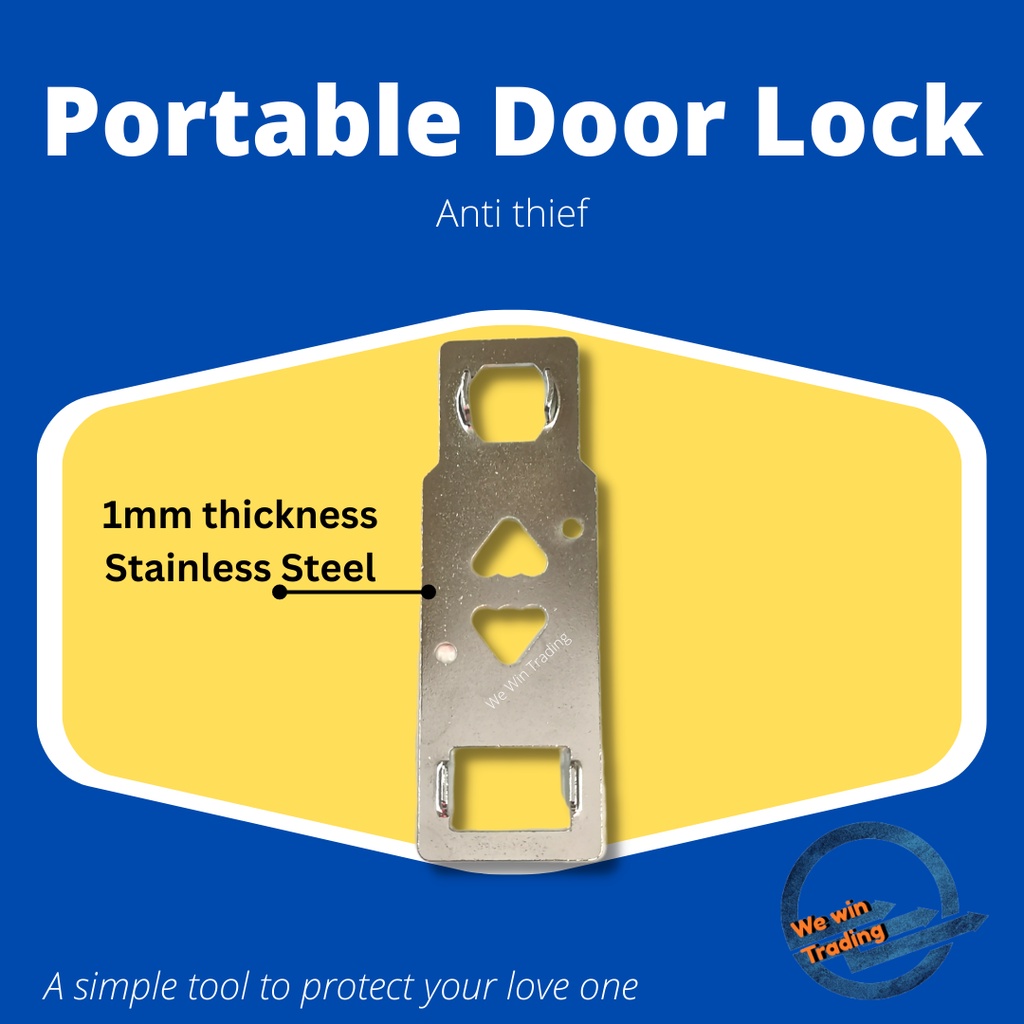 Portable Safety door lock easy to install 防盗夹 lock hotel lock hostel ...