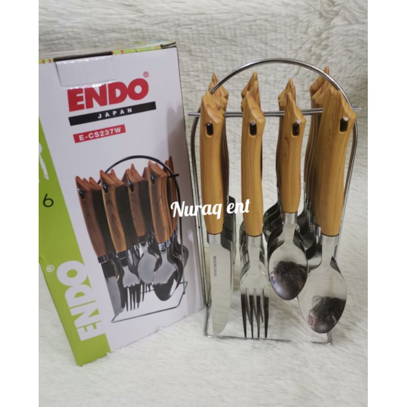 24pcs Wooden Cutlery Set Set Sudu Garfu Kayu Shopee Malaysia