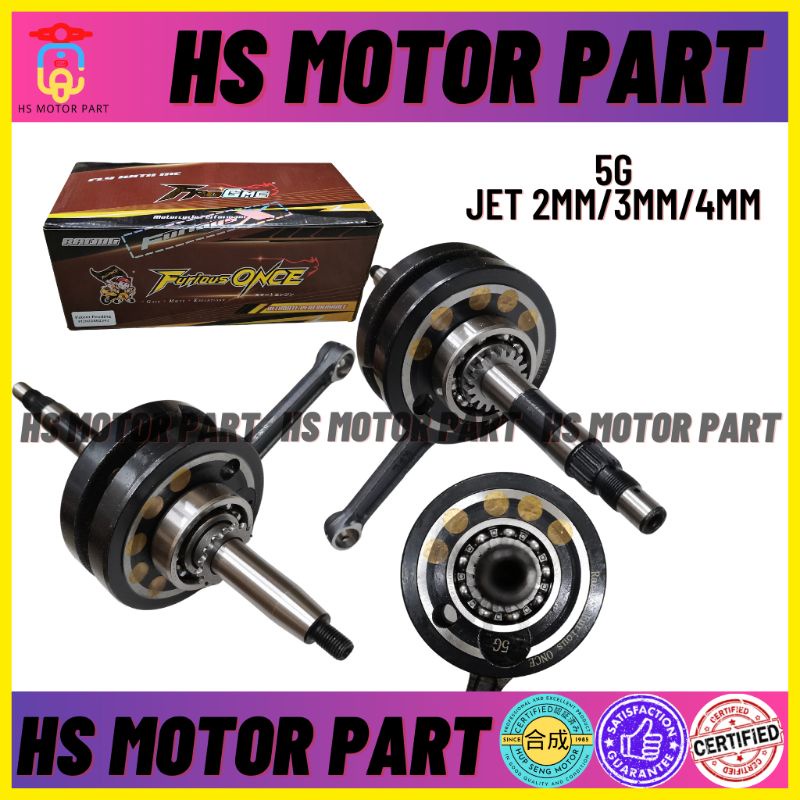 HSMOTORPART W125 Pnp Ex5 racing Crankshaft Furious Once Tambah Berat 5G Copper Jet 2mm Jet 3mm Jet 4mm Shopee Malaysia