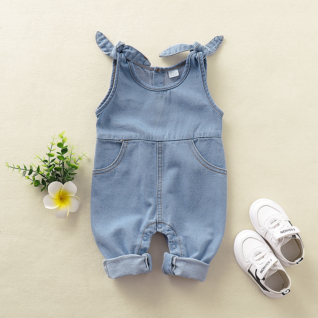 Daraz Pk Baby Girl Jean Romper Denim Romper Pants For Girls HPB