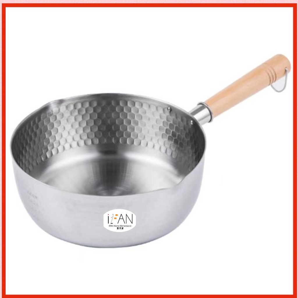 IFAN HOME | Aluminium Snow Pan Noodle Pan With Wooden Handle (THICK 0. ...