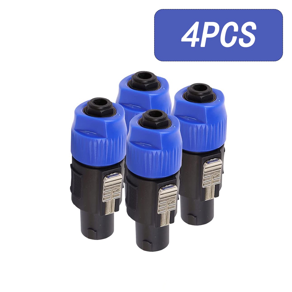 Speaker Adapters 2 Pack Speakon 4-Pole To 1/4 Inch TS Adapters - Professional Audio Connectors For Stage & Studio Gls Speakon