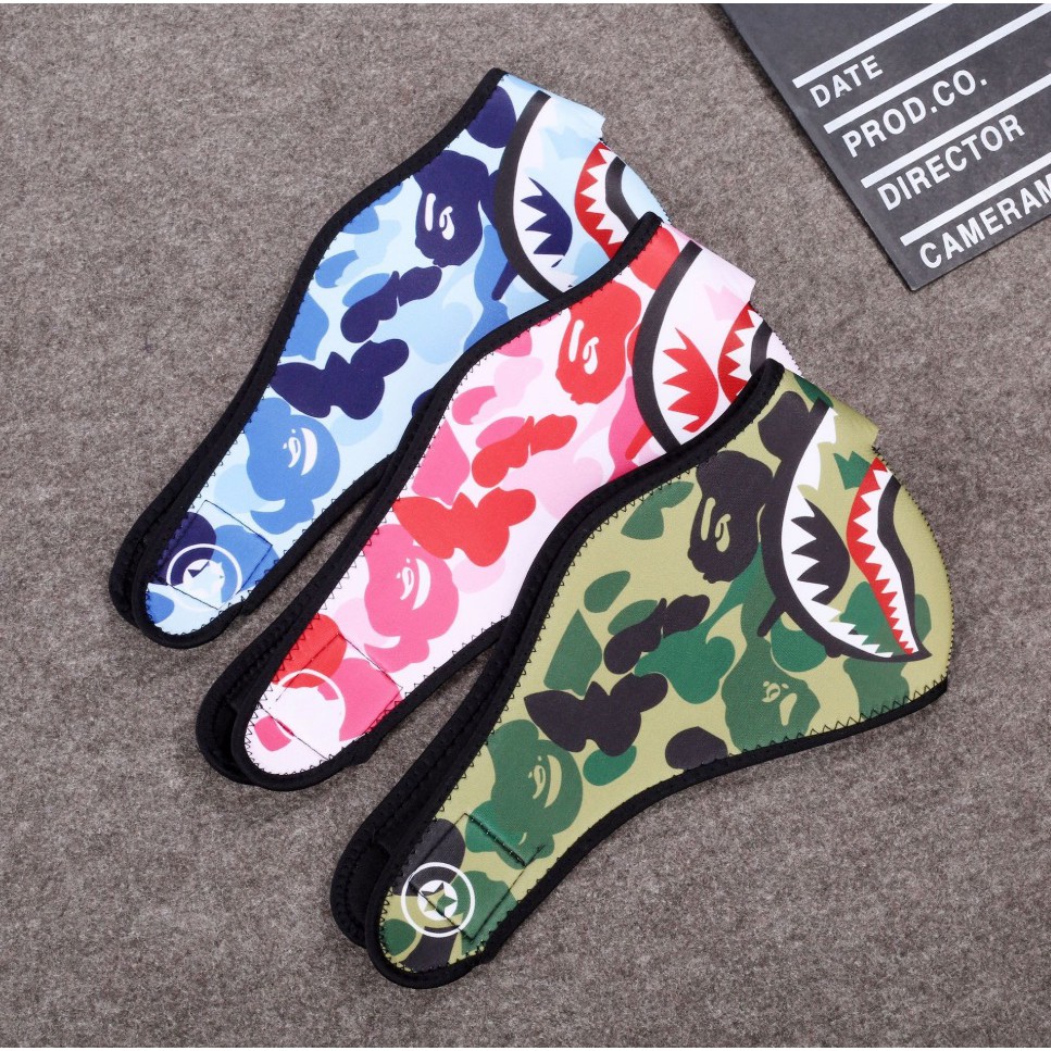 shark face bape supreme topeng Motorcycle Half Face Mask motor mask ...